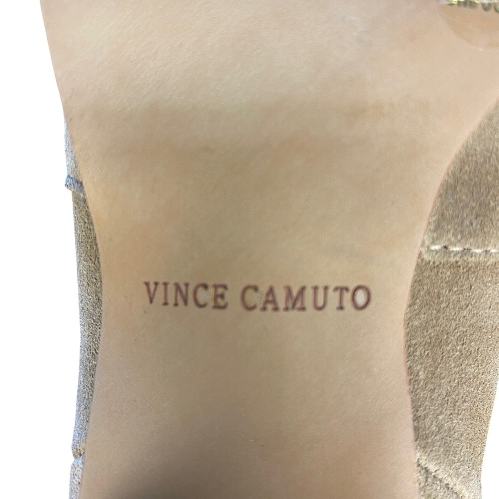 Vince Camuto SENSENNY Suede Slouchy Western Boots Tan Women Size 6M 36.5 - Picture 2 of 11